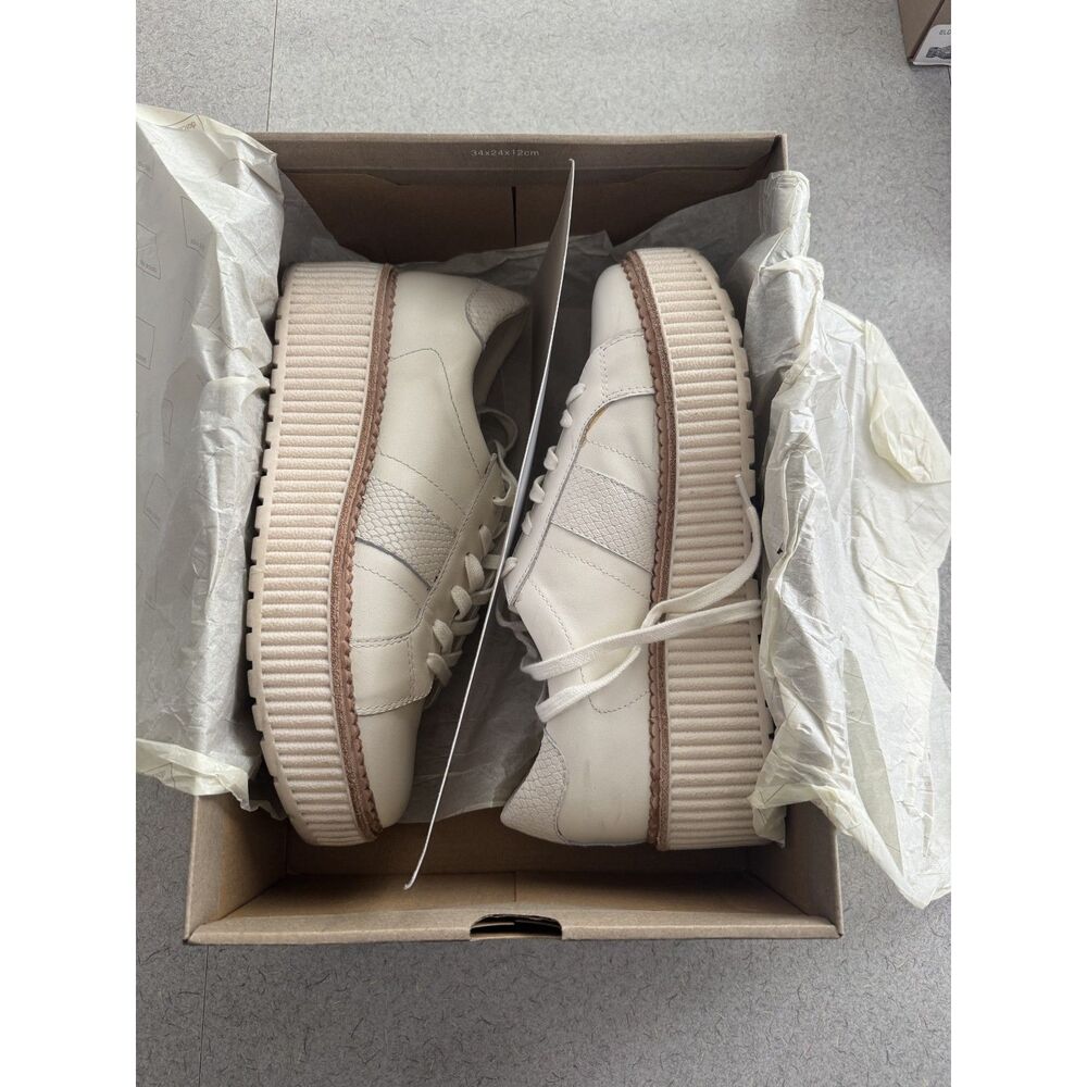 Dolce Vita "Tiger" Ivory Platform Sneakers size 9.5